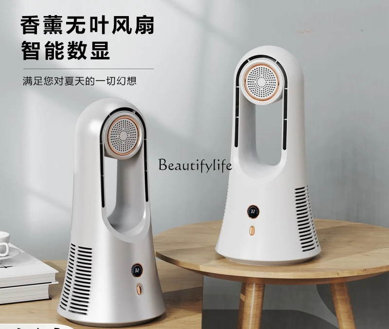 

2 Bladeless Fan Desktop Home Bedroom Small Smart Screen Display Air Conditioning Fan