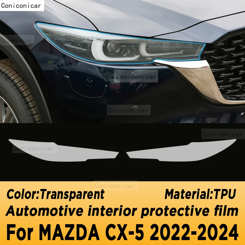 Car Center Console Transparente TPU Película Protetora, Reparação Anti-Scratch, Acessórios para Mazda CX-5 2017-2023