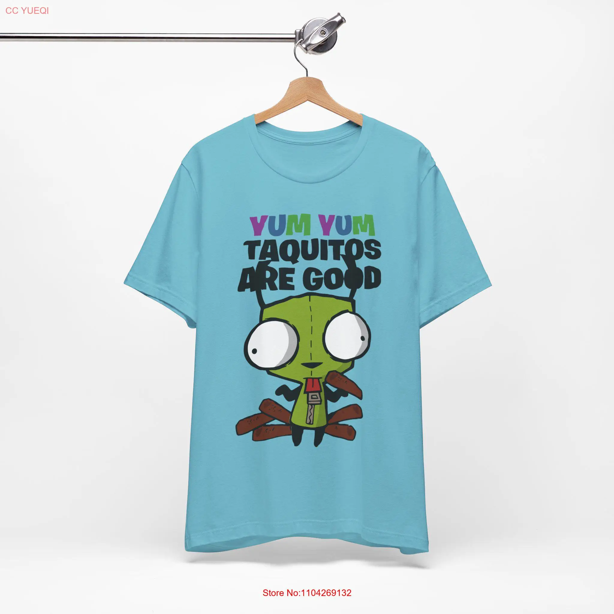 Invader Zim Gir shirt Yum Taquitos Are Good T Emo Scene Style 2000's Hot Topic Fashion long or short sleeves