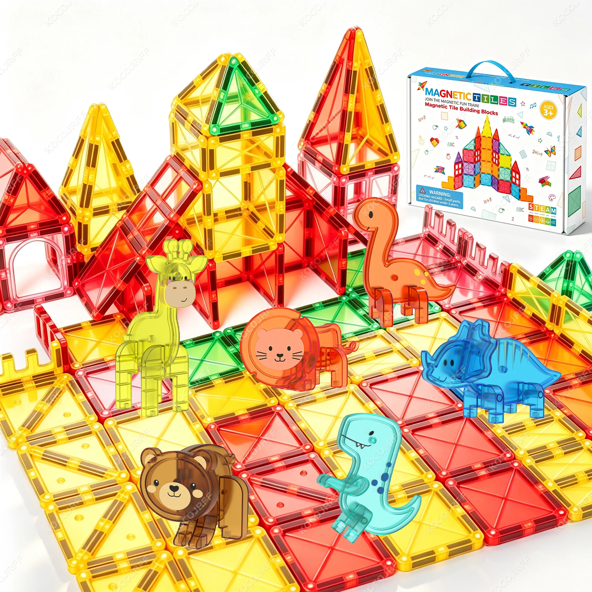 Creative Magnetic Building Block Toy, Magnetic Animals, Suitable for Boys and Girls Birthday Holiday Gift, Random Color