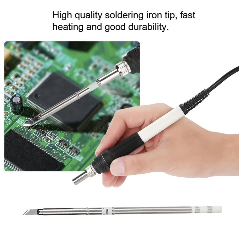 Handle Soldering Iron Tip +T12-K Tip 75W Parts Soldering Station Accessories Black DC 12-24V For DSK T12-D HT Kit