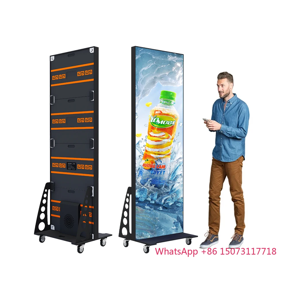 P1.8 P2.5 Rentals Hd Hängender Smd Indoor Digital Media Player Spiegel Videopanel Banner Beschilderung Totem LED Poster Display