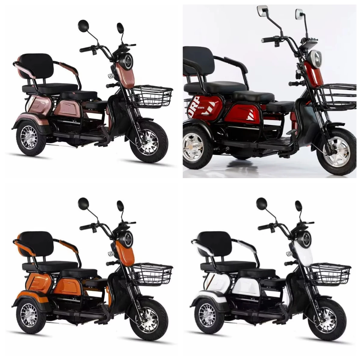 

STLF New Style Double Seat Adult 3 Wheel Bicycle Electric Tricycles Tricycle