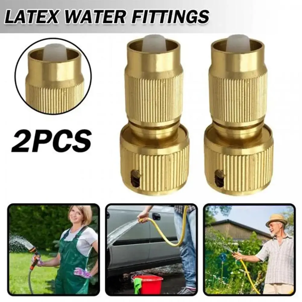 2pcs Expandable Hose Repair Adaptor Garden Hose Fitting Brass Hose Connector For Irrigation System Tap Water Pipe Quick Coupling