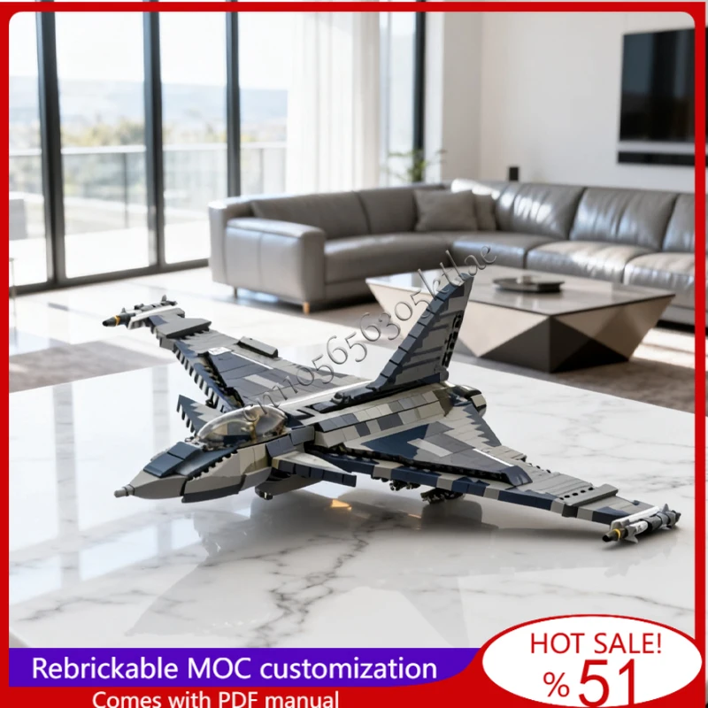 1208 PCS MOC Battle Series Multi Purpose Fighter Jetft Building Model Custom Technology Creative Assembly Kid Toy Birthday Gift