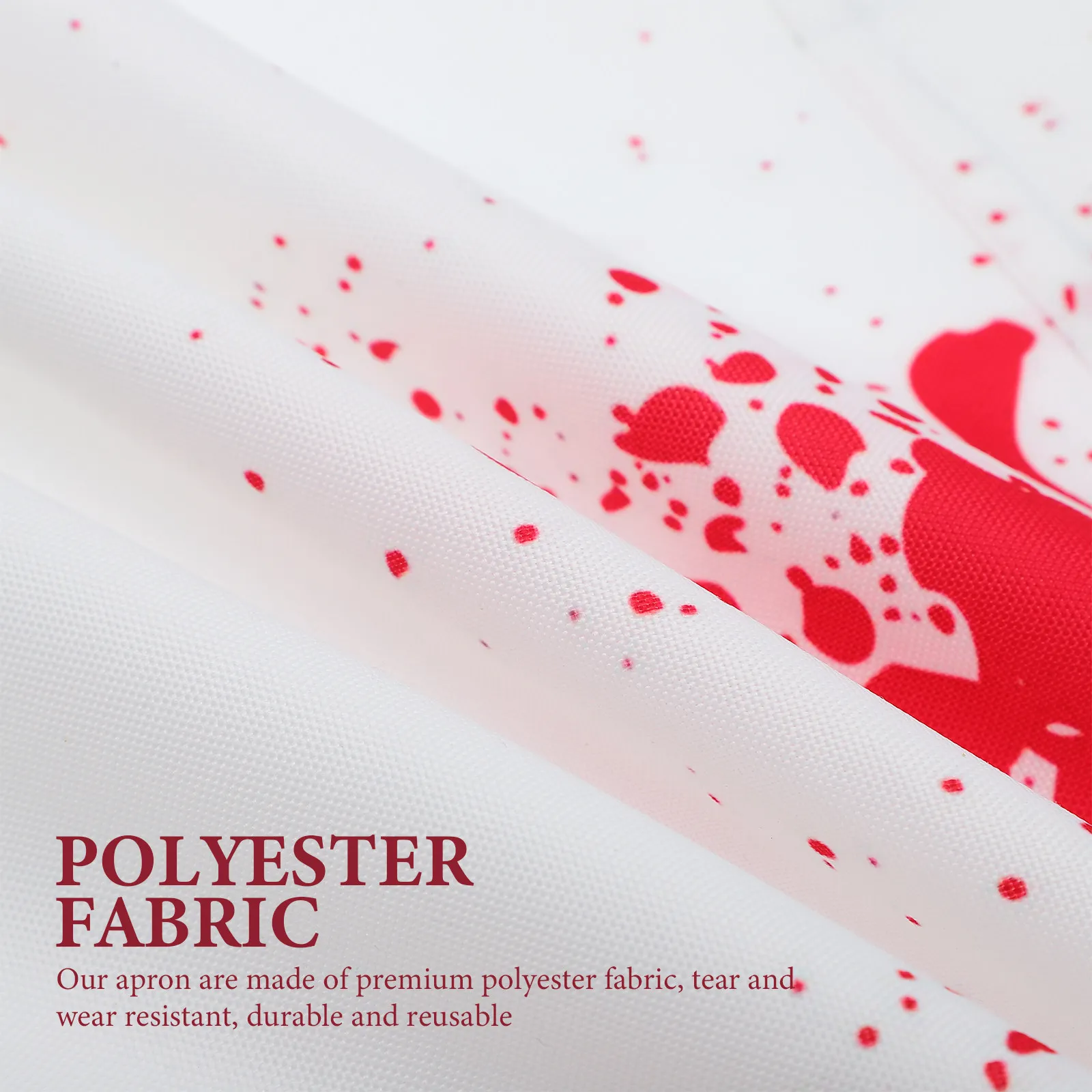 

Полиэстеровый фартук на Хэллоуин с кровавым узором, износостойкий, регулируемый, удобный для косплея, костюмированных вечеринок, карнавалов, сценических выступлений