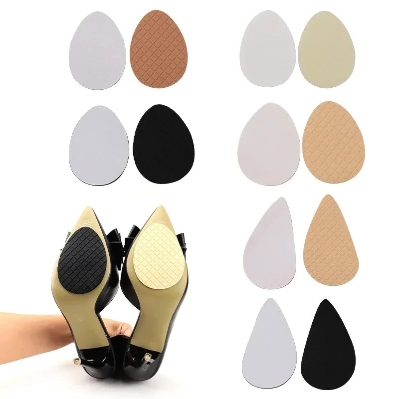 1Pair Women's High-heeledshoes Forefoot Anti-slipcushion Sheet Wear-resistant Rubber Sole Protection Pads Self-adhesive Cuttable