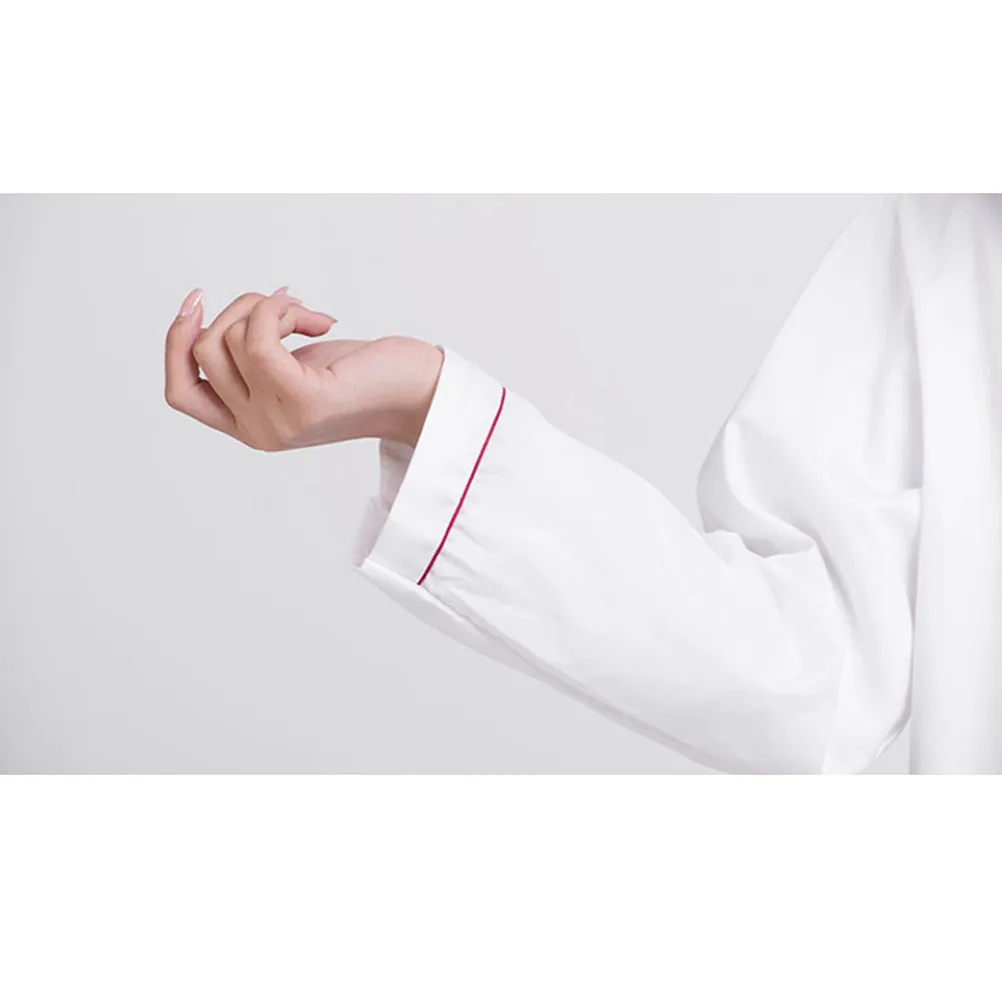 

Красный поварской халат с тиснением, длинный рукав, размер L, износостойкий, дышащий, для работы на кухне, для ресторанов, отелей, кейтеринга