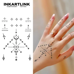 Henna Fingers Temporary Tattoo,Lasts To 15 Days New Technology Magic Waterproof Semi Permanent Sticker.