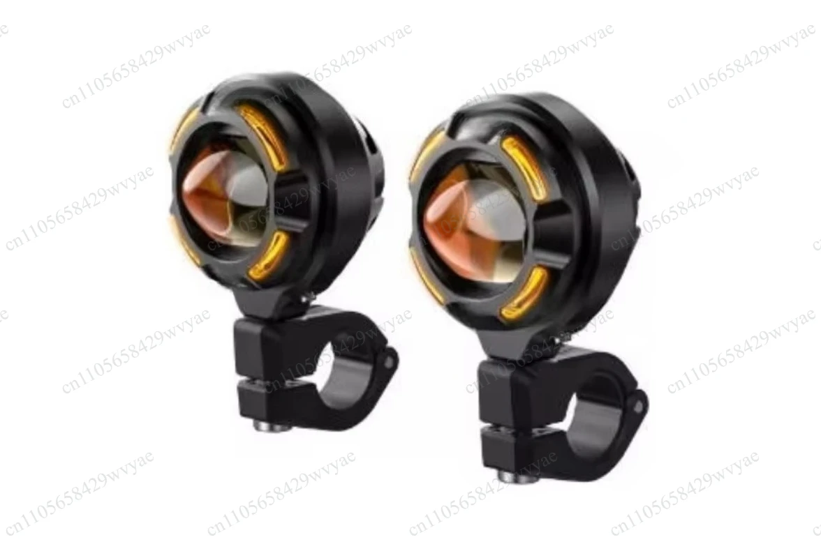 Motorcycle LED Auxiliary Spotlight, Super Bright Fog Light with High & Low Beam