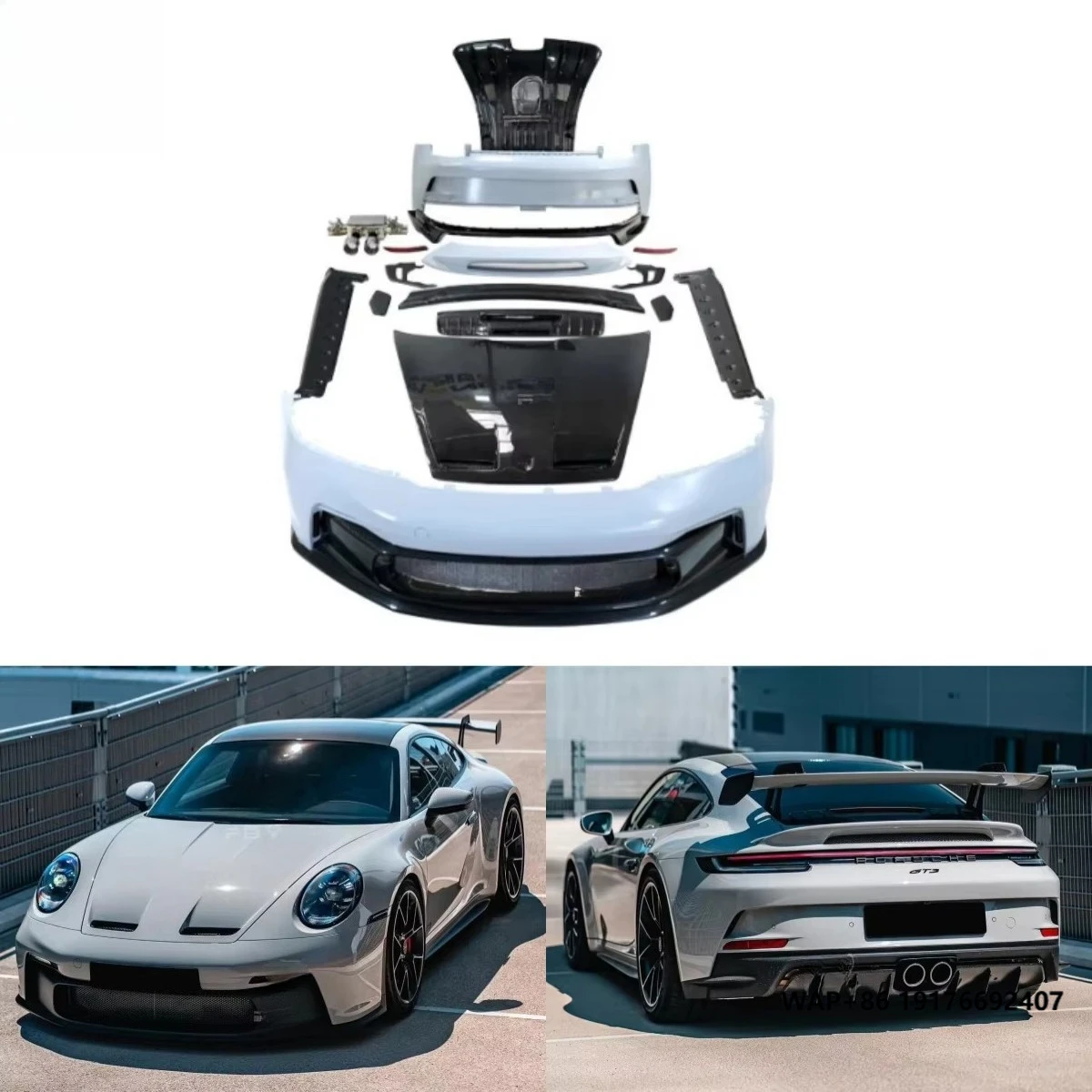 Exterior Accessories Car Body Parts 911 992 Carrera Carrera S Upgrade GT3Dry Carbon Fiber Body Kit for’Porsche 911 992 Body Kits