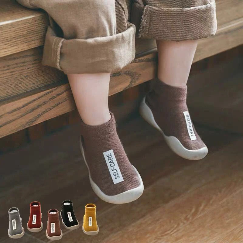 Para Bebés, Patucos Unisex Antideslizantes, Suaves Zapatos de Punto y Suela de Goma para los Primeros Pasos, Andadores