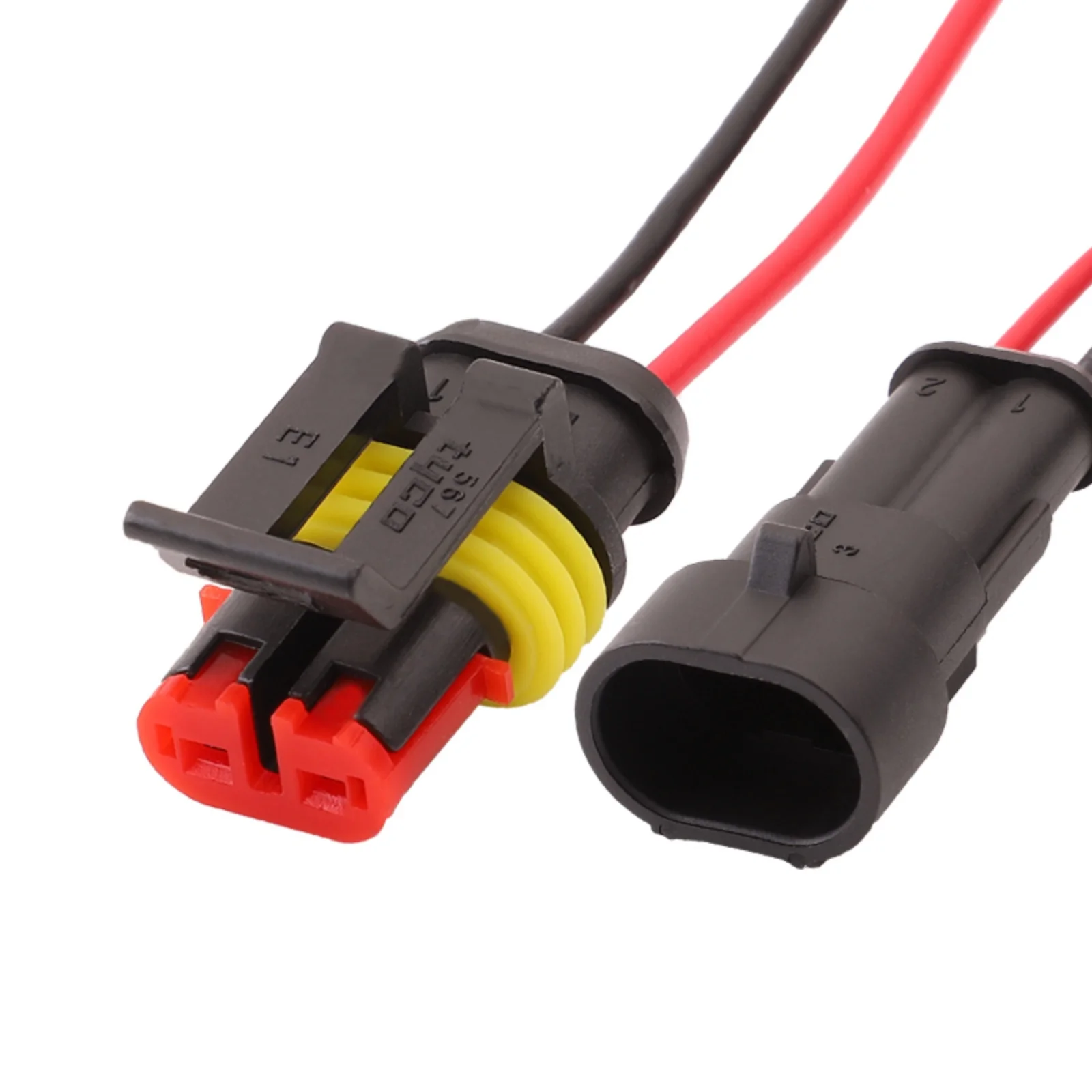 

AMP 2 PIN Waterproof 1.8mm Female Male Tyco Super Electrical Automotive Connector Plug Wiring Harness For Car 282104-1 282080-1