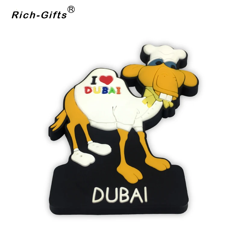 Personalized Soft Rubber PVC Camel Fridge Magnet for Dubai, High Quality