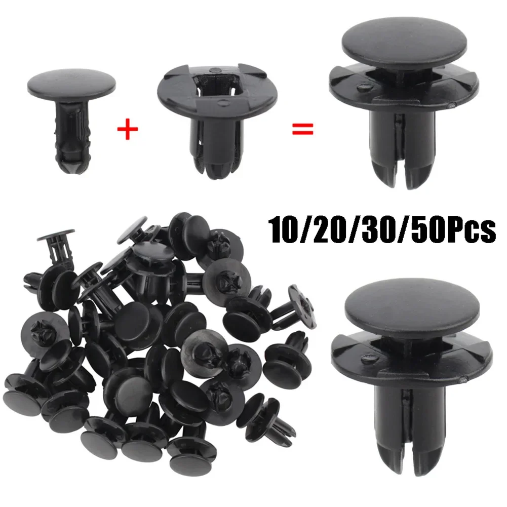 

Brand New High Quality Hot Sale 10x Retainer Clips For Hyundai Push In Type 1420608250B 865952T500 8mm Hole Black