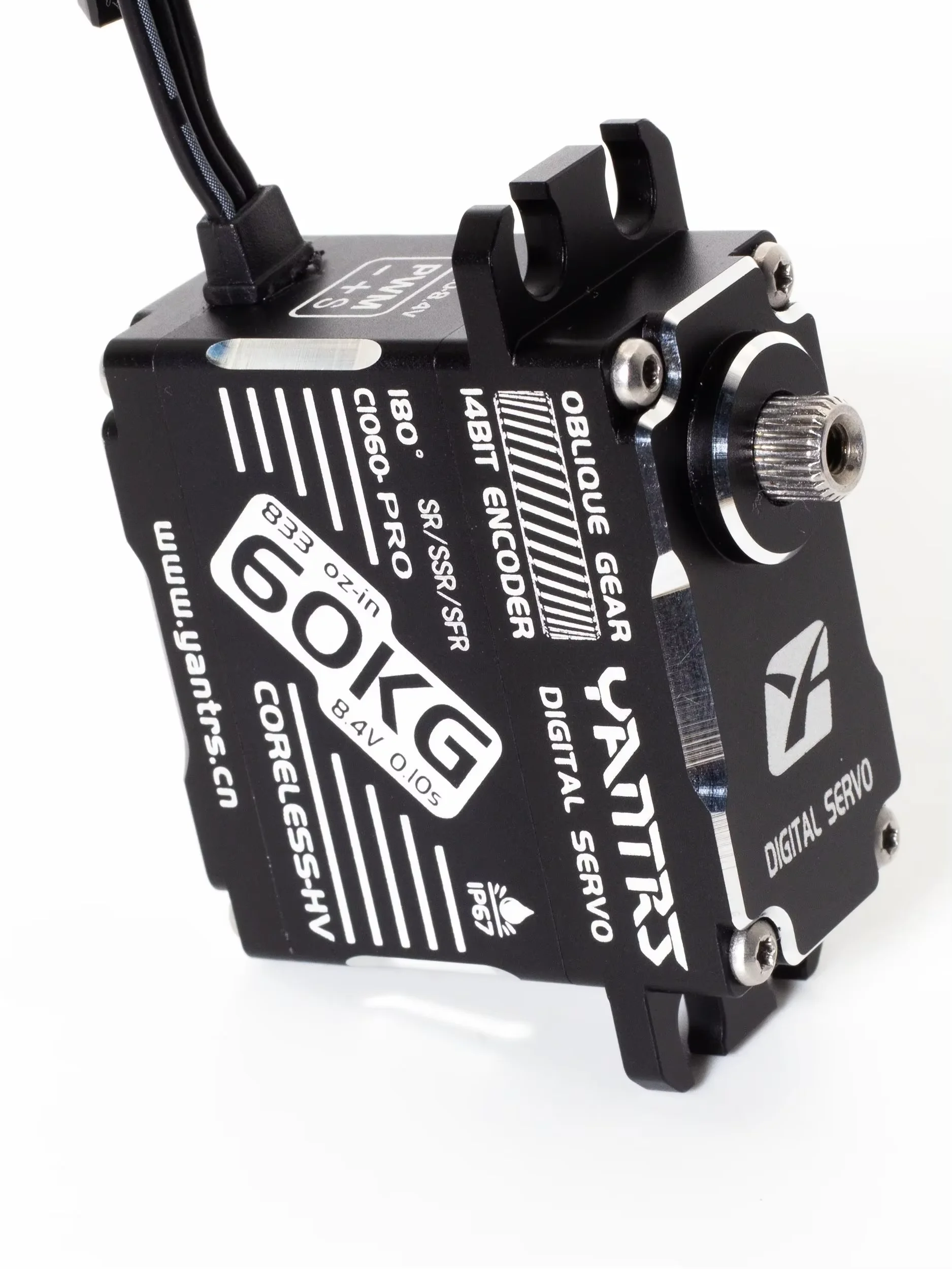 

YANTRS 60KG hollow cup high-speed magnetic induction 8.4V waterproof digital servo helical gear high torque SR/SSR