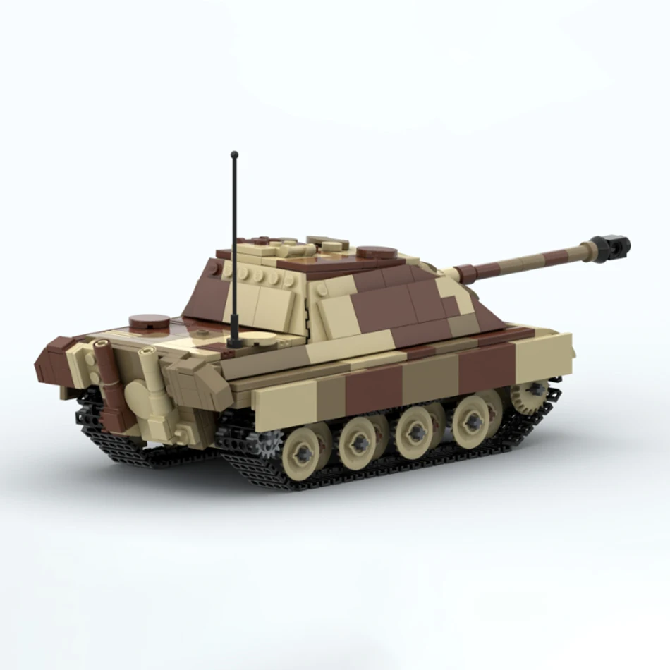 Jagdpanther mocビルディングブロック、自走式タンクガン、ミリタリー車両シリーズ、diyモデル、レンガおもちゃギフトコレクション