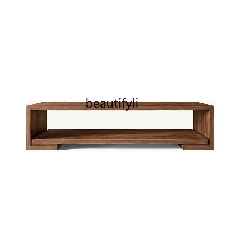 A4567 American country solid wood rectangular coffee table designer coffee table light luxury living room tea table