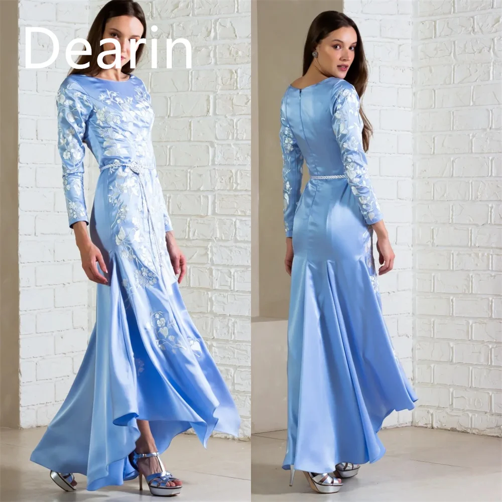 

Customized Evening Dress Prom Gown Party Occasion Formal YPMWZX Jewel A-line Floor Length Skirts Draped Bespoke Dresses