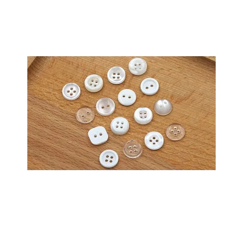 Blouse button Female white round dress button all buttons resin transparent shirt button chiffon inside button small
