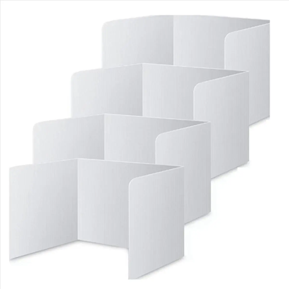 AFOURT-24Pack Schreibtischteiler für Schüler, wasserdichter Kunststoff-Schreibtischteiler, leicht zu reinigender Sichtschutz für den Unterricht, weiß – Detail 3