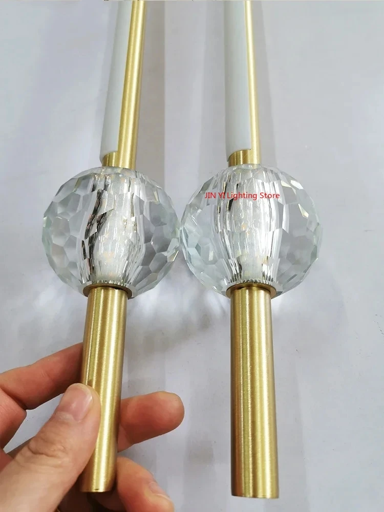 Italy Designer Crystal Bedside Pendant Lamp Modern Minimalist Restaurant Bar Table Led  Copper Lamp Cafe Bedroom Chandeliers