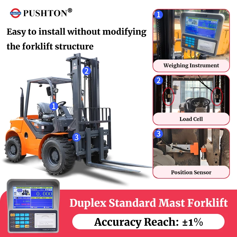 Weigh While Moving Forklift Mounted Scale With Real-Time Load Cell Overload Alarm