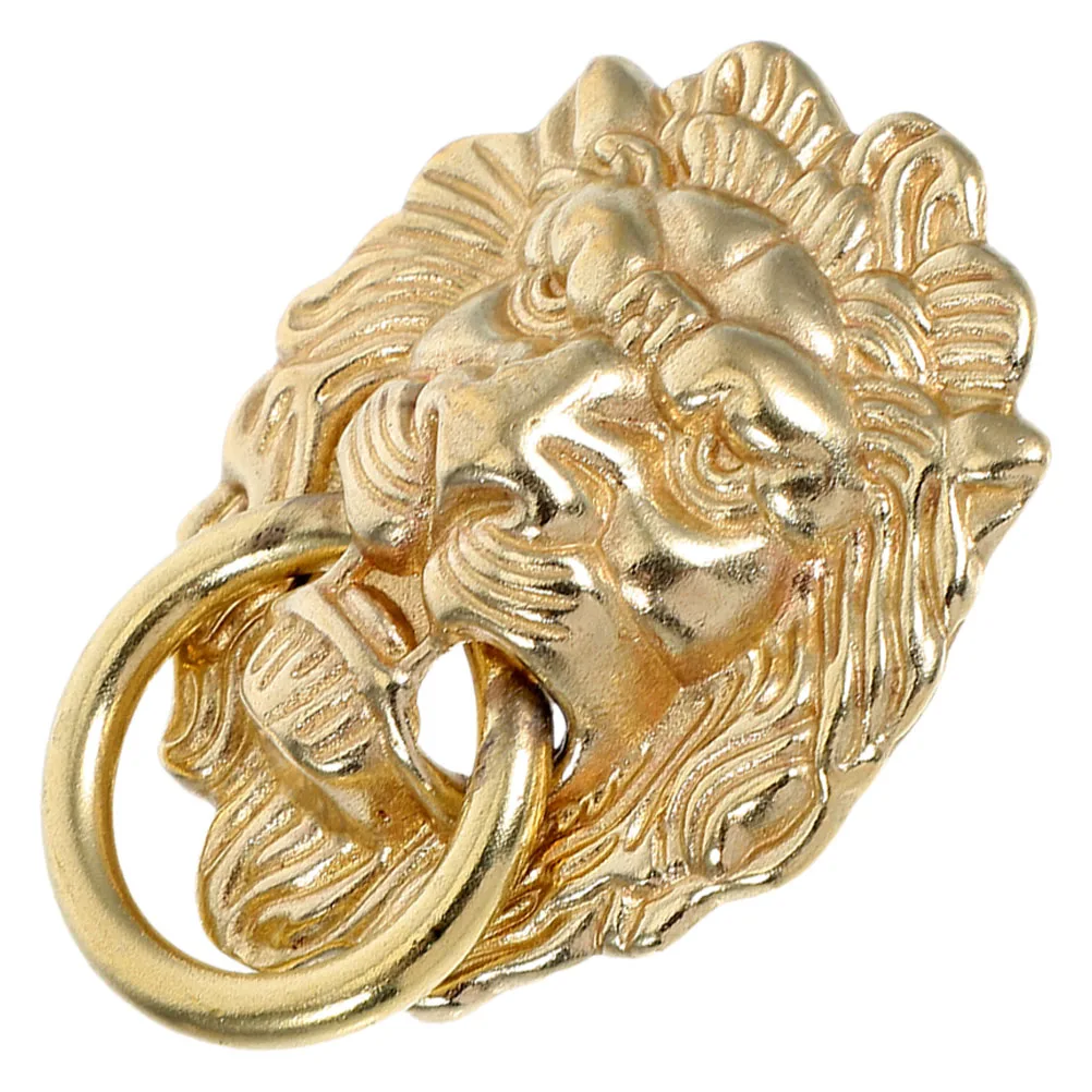 

Brass Vintage Lion Head Door Handle Pull Ring for Furniture Cabinets Drawers Classic Decorative Hardware
