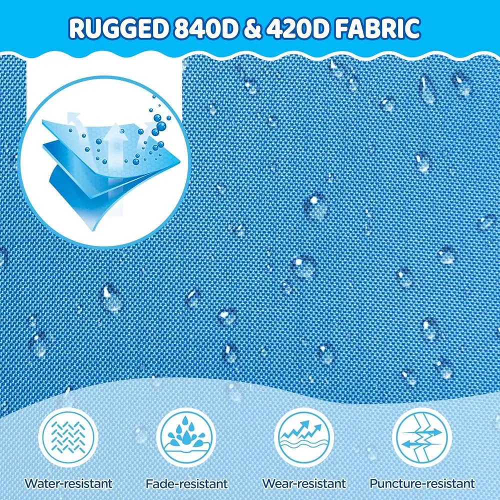 Nadmuchiwana zjeżdżalnia wodna z 2 długimi zjeżdżalniami, dużą ścianą wspinaczkową, małą głębiną i baldachimem, 11 w 1, na zewnątrz.