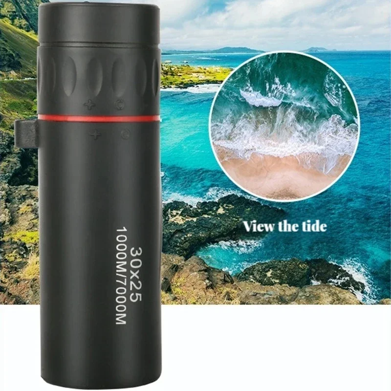 Outdoor 30x25 HD Monocular Telescope Mini Portable Mobile Phone Telescope with Holder Camping Hunting Birdwatching Telescopes