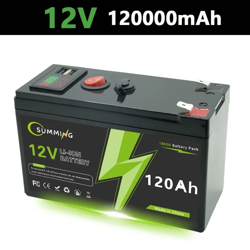 LiFePO4 12V 150Ah oplaadbare lithiumbatterij, ingebouwd BMS, perfect voor rit op speelgoed, zonnepanelen, viszoekers, elektrische wielen