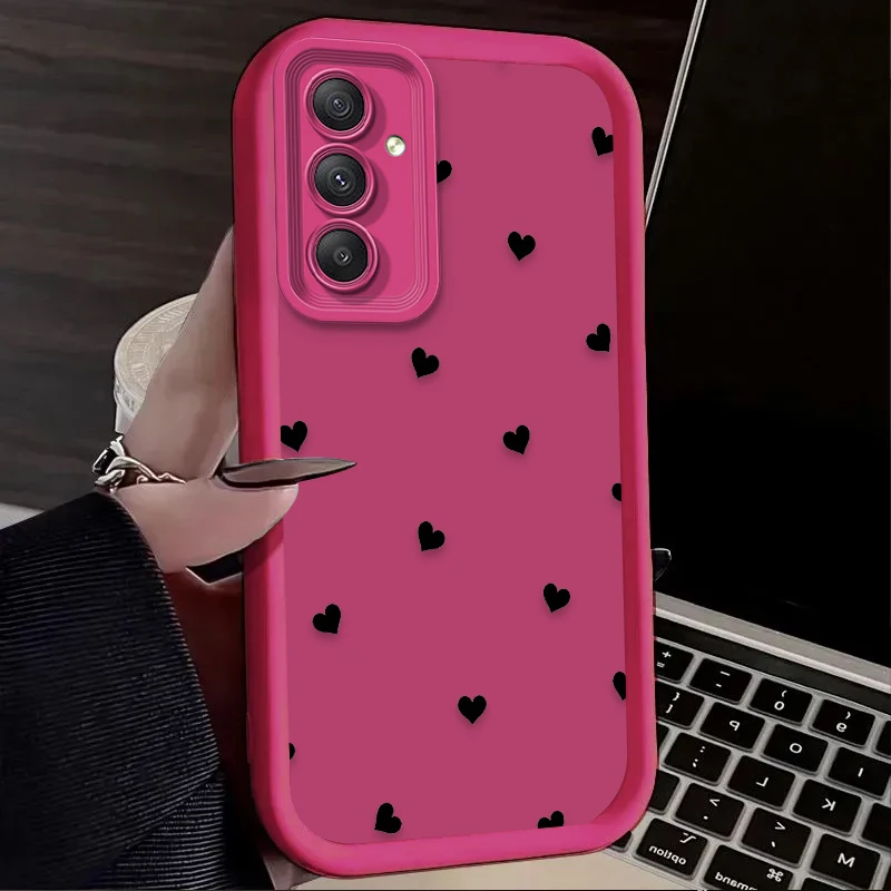 Black Love Heart Bowknot Case for Samsung Galaxy A20 A30 A54 A05 A05S A34 A24 A14 A53 A33 A23 A13 A32 A22 A12 A71 A51 A31 A50 view 5