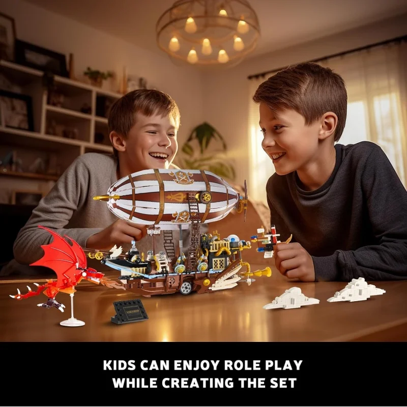 OUZEY Voyager luchtschipbouwset, 14+ 3D vliegend scheepsmodel, uitdagend STEM-speelgoed voor tieners en volwassenen