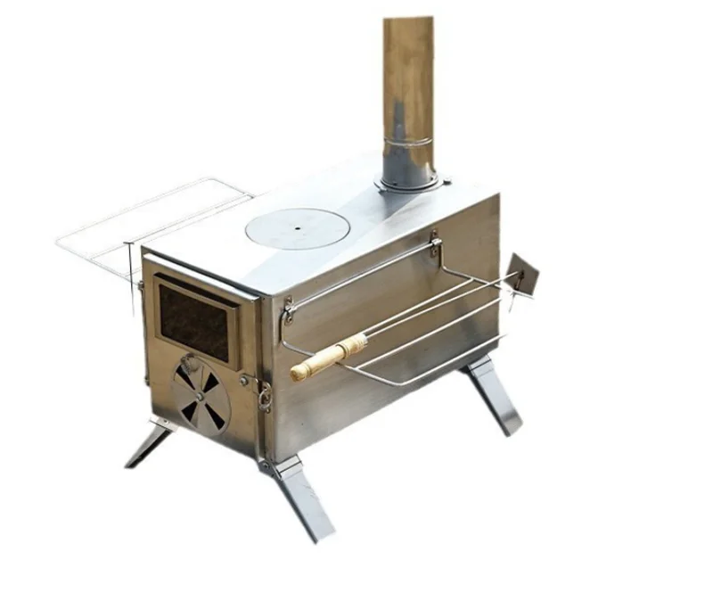 

Hot Sale Portable Stainless Steel Cooking Oven Grill Tent Stove Durable Outdoor Camping BBQ Tools