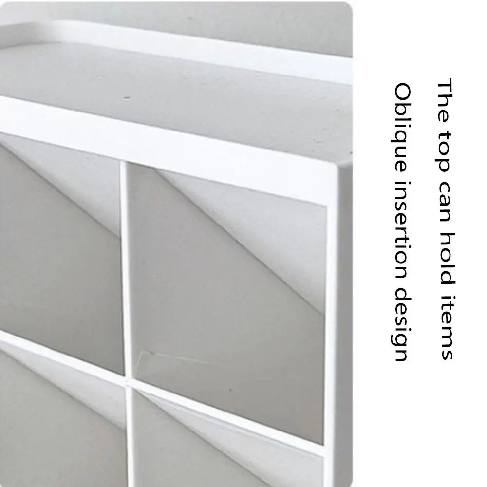 6-Grid Desktop Storage Drawers Stackable Design Large Capacity Oblique Pen Holder Oblique Insertion Space-saving