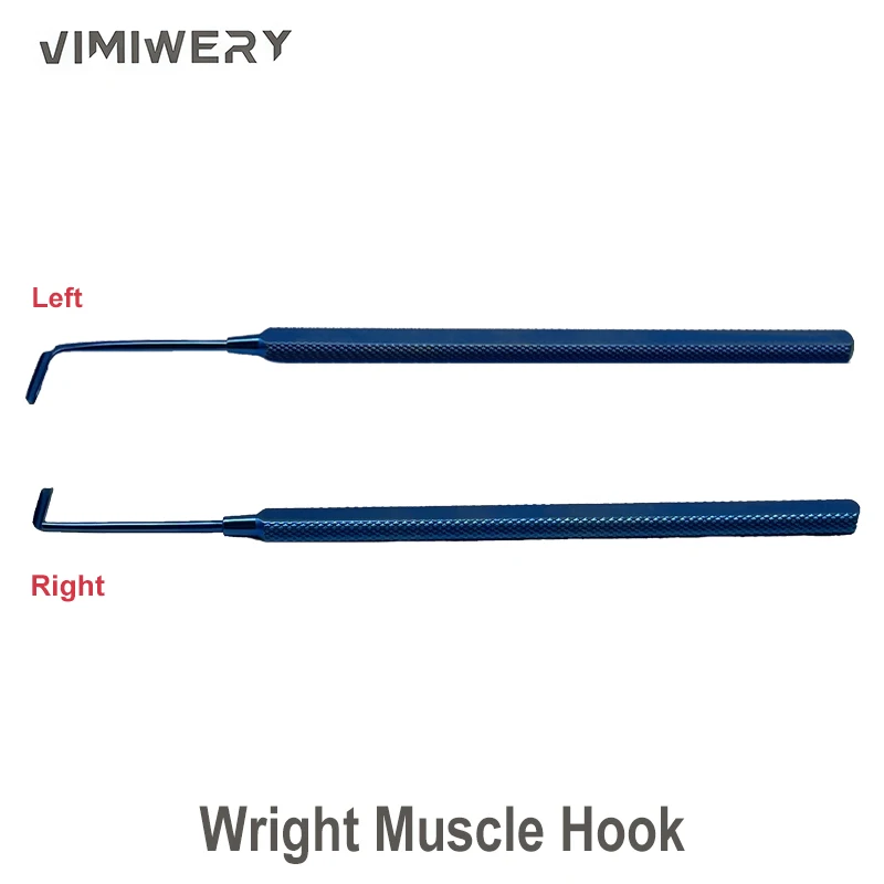 Grooved Wright Muscle Hook Right Left Ophthalmic Surgical Instruments