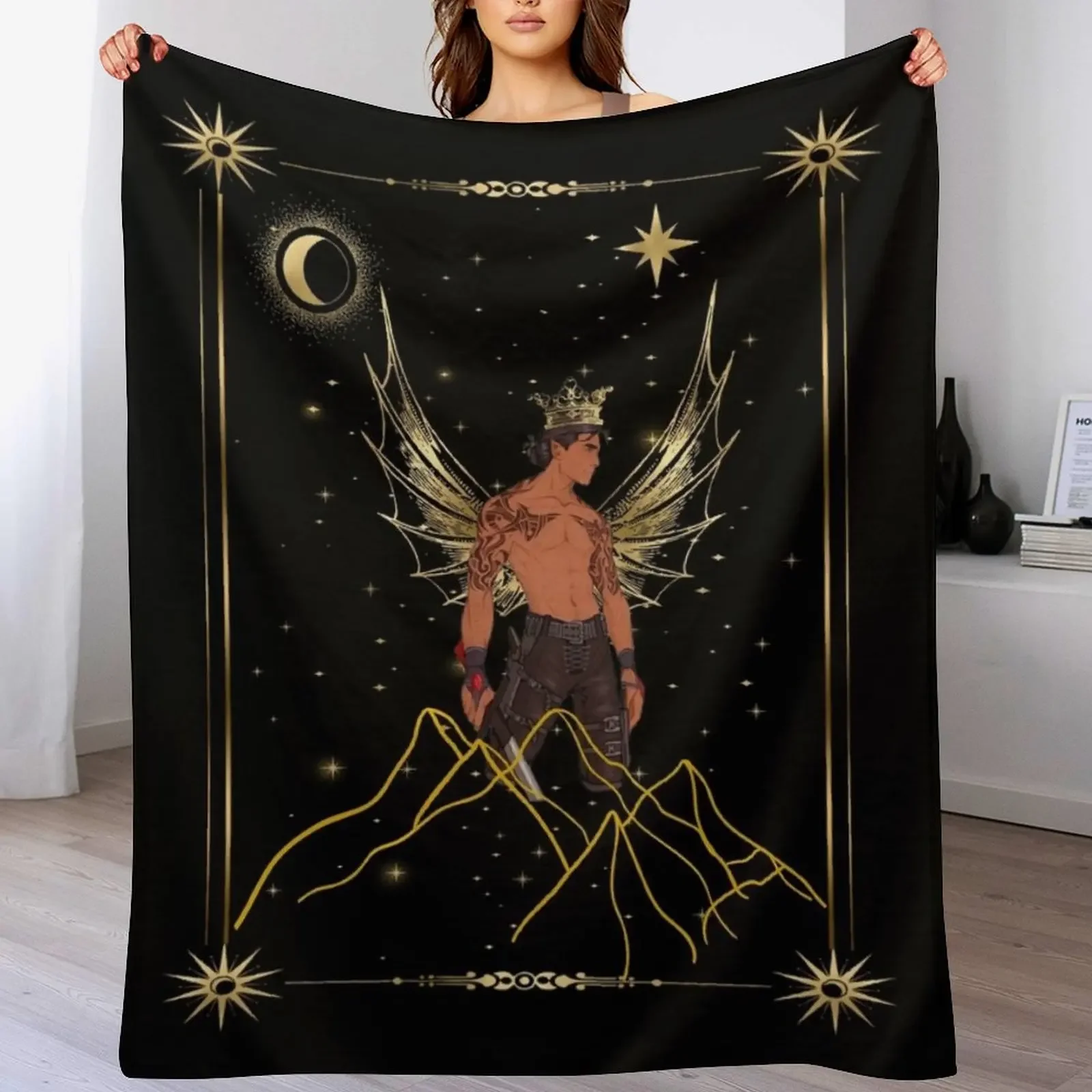 

ACOTAR. A Court of Thorns and Roses. Best ACOTAR design gift for ACOTAR series fans. Azreil design 2. Throw Blanket