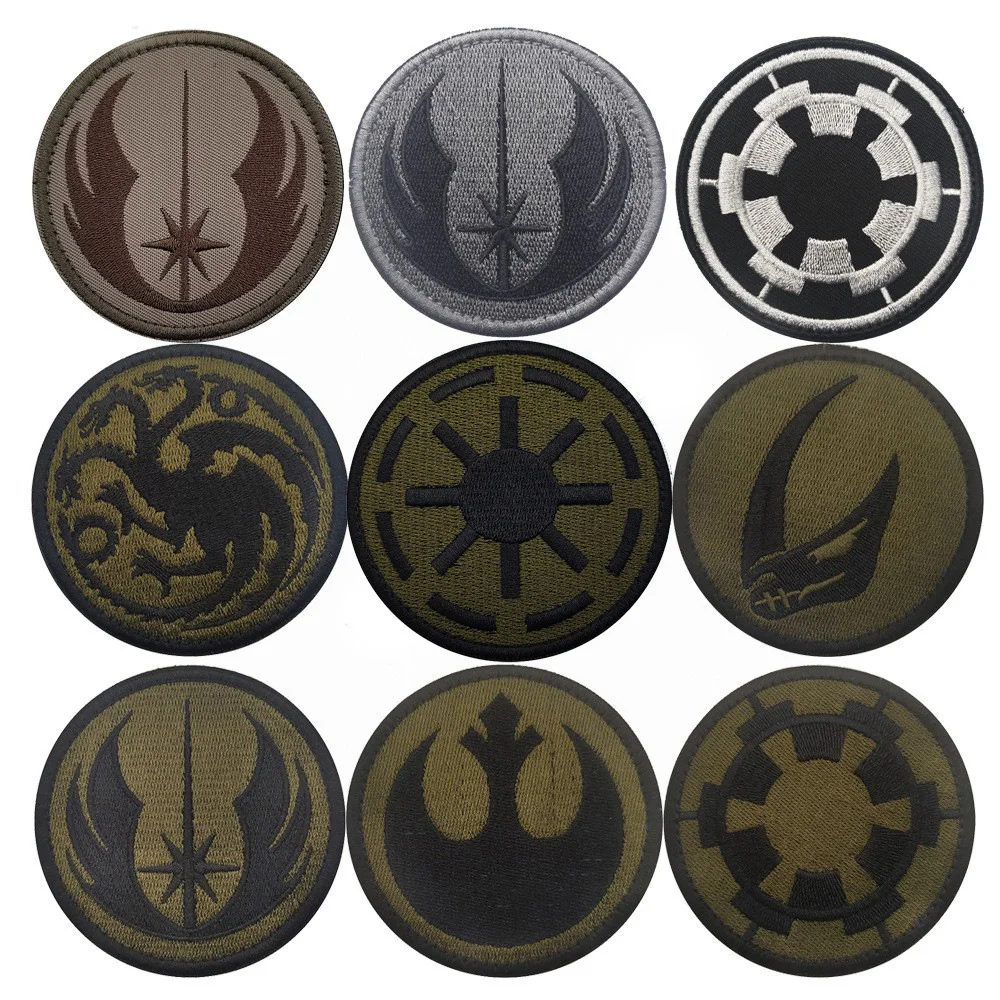 Hot Selling Embroidered Patch Jedi Order Mandalobo Peak Bounty Hunter Magic Armband with Backpack Patches for Clothing