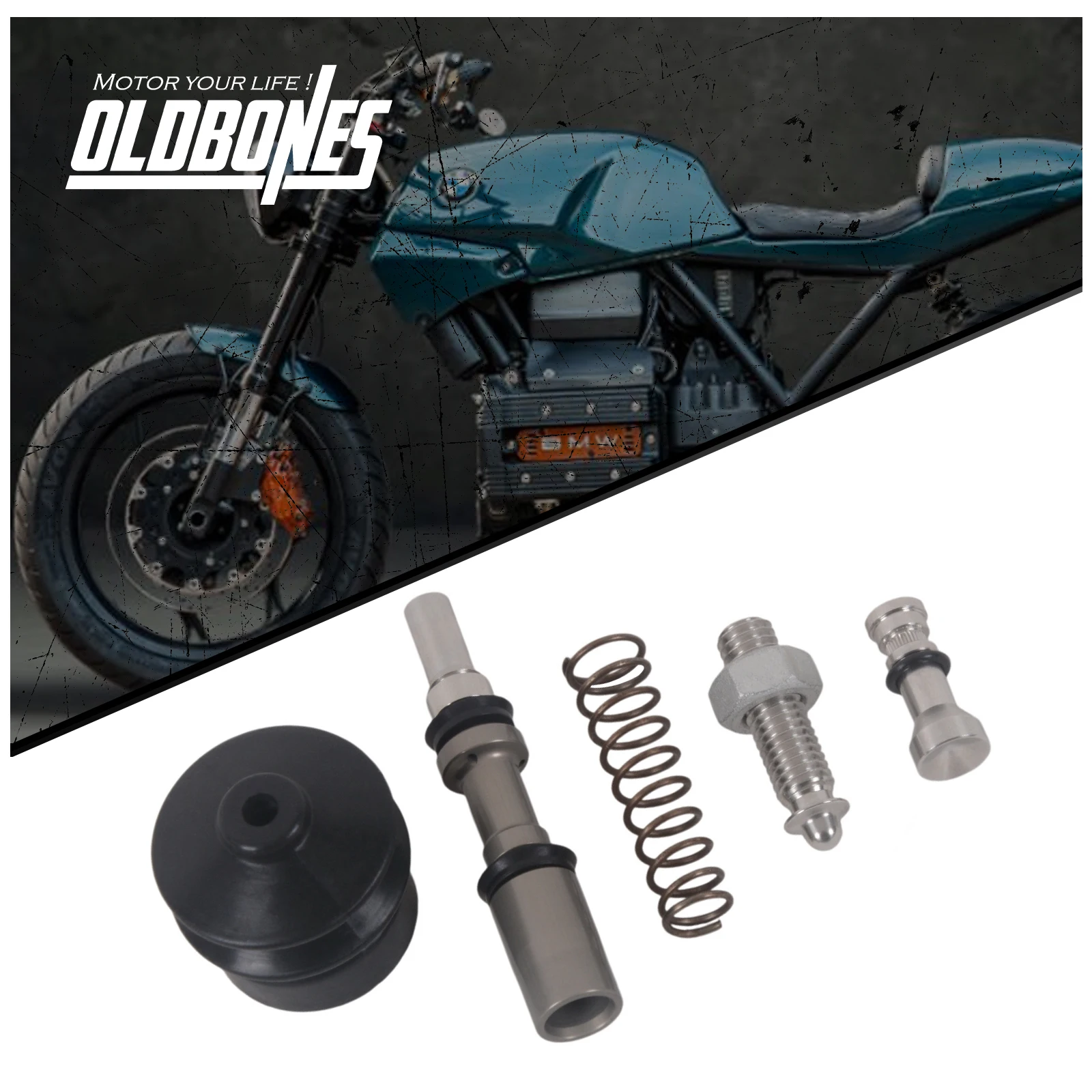 Kit de Reconstrucción de Cilindro Maestro de Freno Trasero para Motocicleta Cafe Racer Serie K para BMW K75 K75RT K75S 12MM