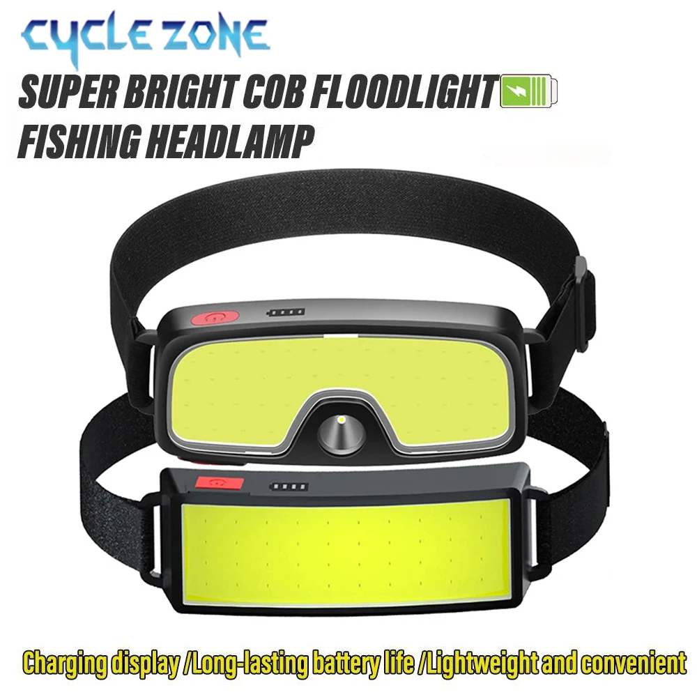 

Portable COB LED Headlamp Headlight Built-in Battery Rechargeable Head Flashlight Torch Night Working Emergency Camping Lamp