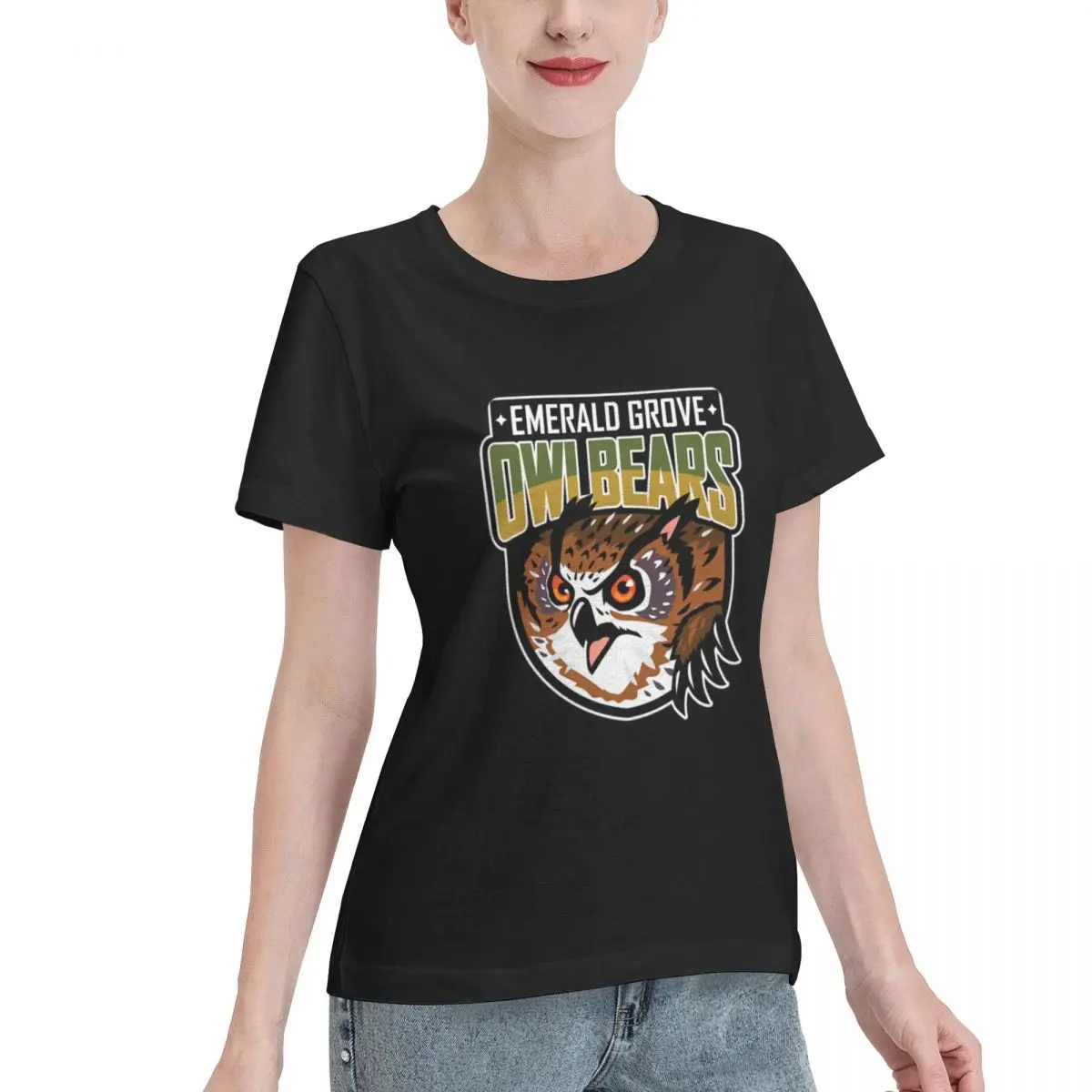 Limited Offer Emerald Grove Owlbears Women's T-shirt Outdoor Activity Female Essential Clothing