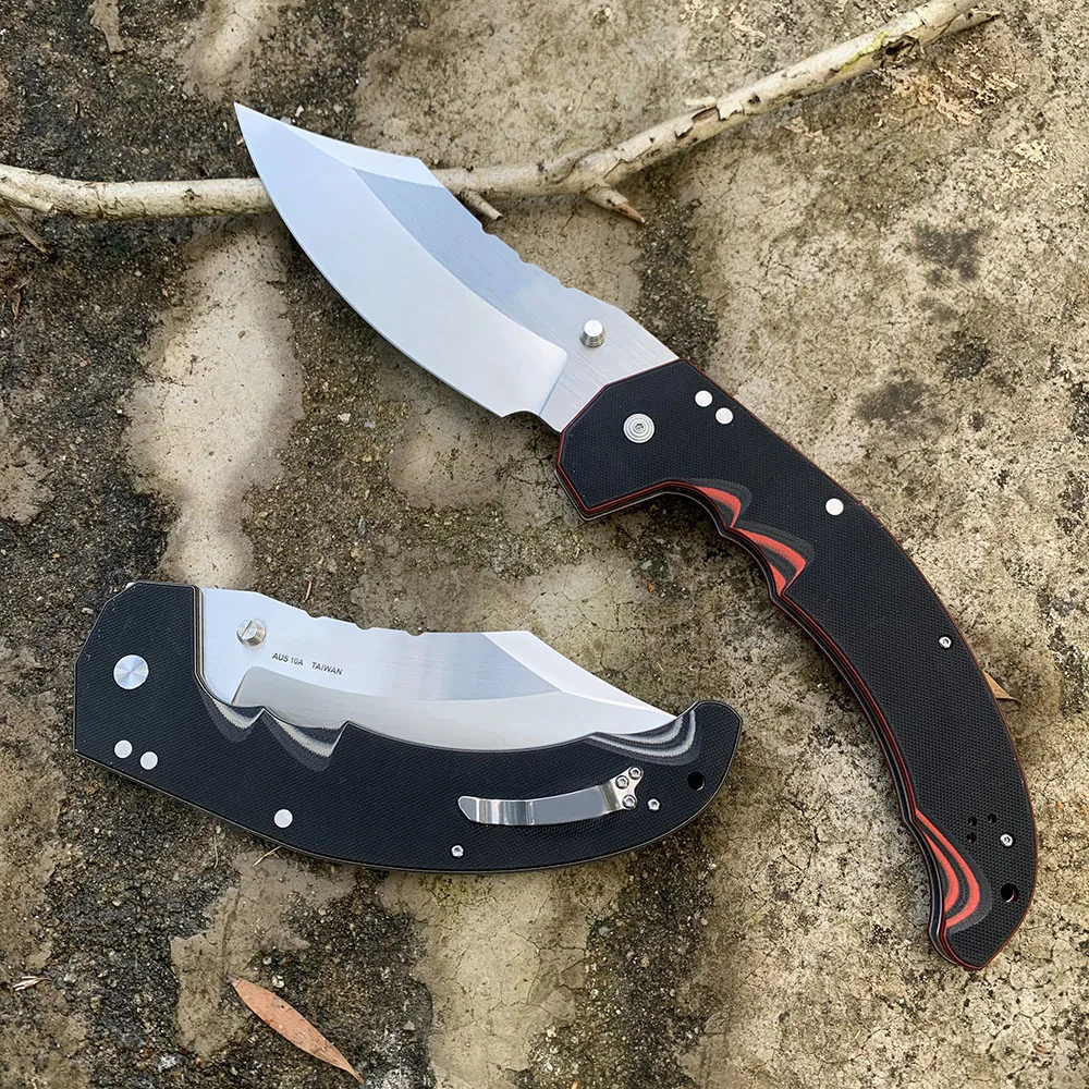 الفوضى التكتيكية سكين للفرد العسكرية القتالية سكين صيد AUS10A شفرة في الهواء الطلق المحمولة التخييم بقاء السكاكين جاك سكين