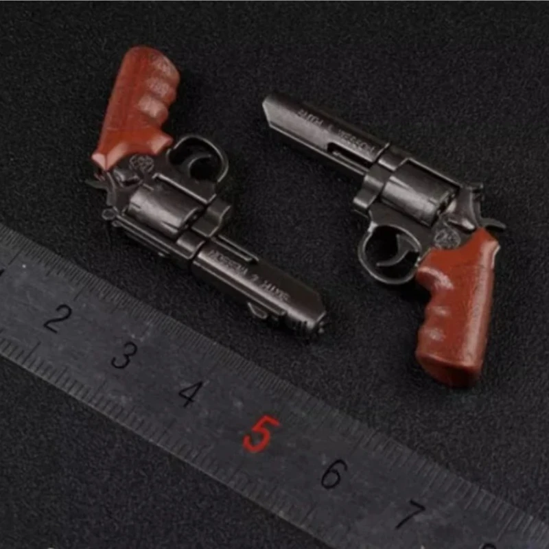 AS041 ZY2009B 1/6 Scale Soldier Gun Model Revolver Pistol Model for 12in Action Figure Doll Accessory Ornament Toy