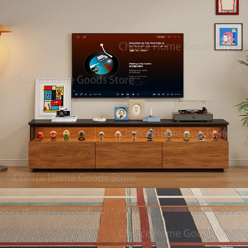 Italian Easy Clean TV Stand Elegant Home Media Console Reception Scratch Resistant Mobile TV Living Room Cabinet Furniture