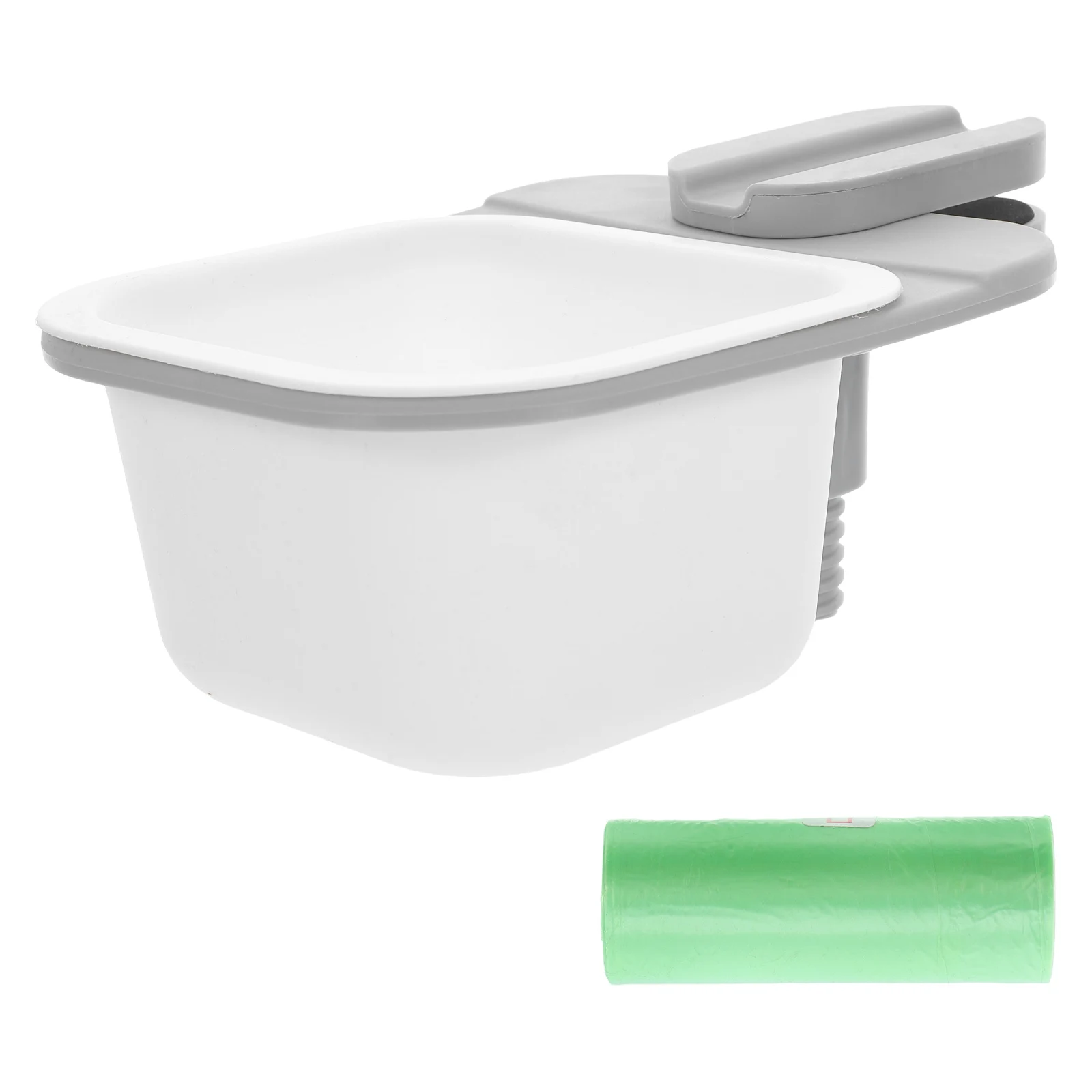 Rotary Clip Trash Can Mini Compact Desktop Bin Small Garbage Wastebasket Built-in Bag Office Bathroom Kitchen for Desk