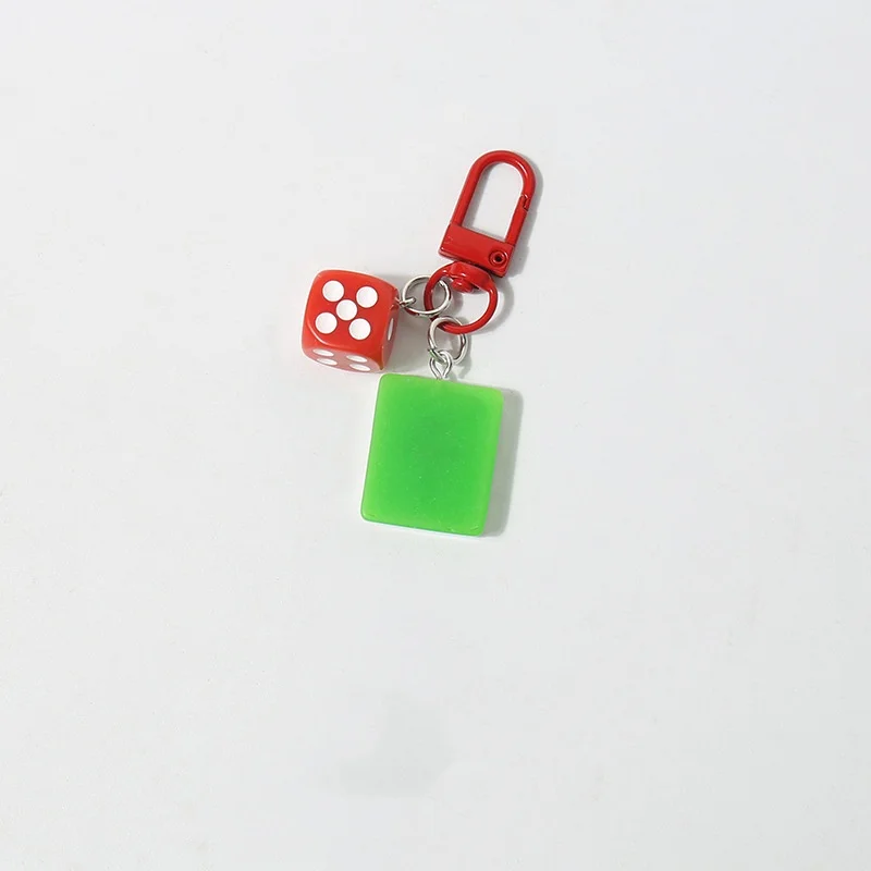 Chinese style Keychain Creative Mahjong Keychains Bag Pendant Jewelry Trinket Girl\'s Car Key Ring Pendant gift