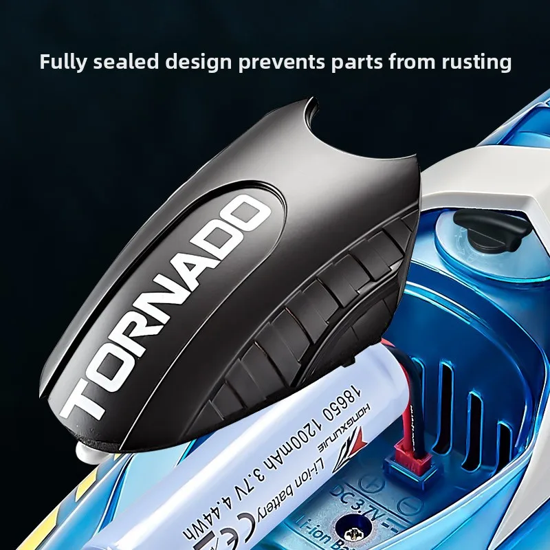 HJ819 قارب التحكم عن بعد 2.4 جيجا هرتز 15 كم/ساعة عالية السرعة التحكم عن بعد قارب سباق مع أضواء المياه قارب سريع لعبة مجسمة للأطفال #3