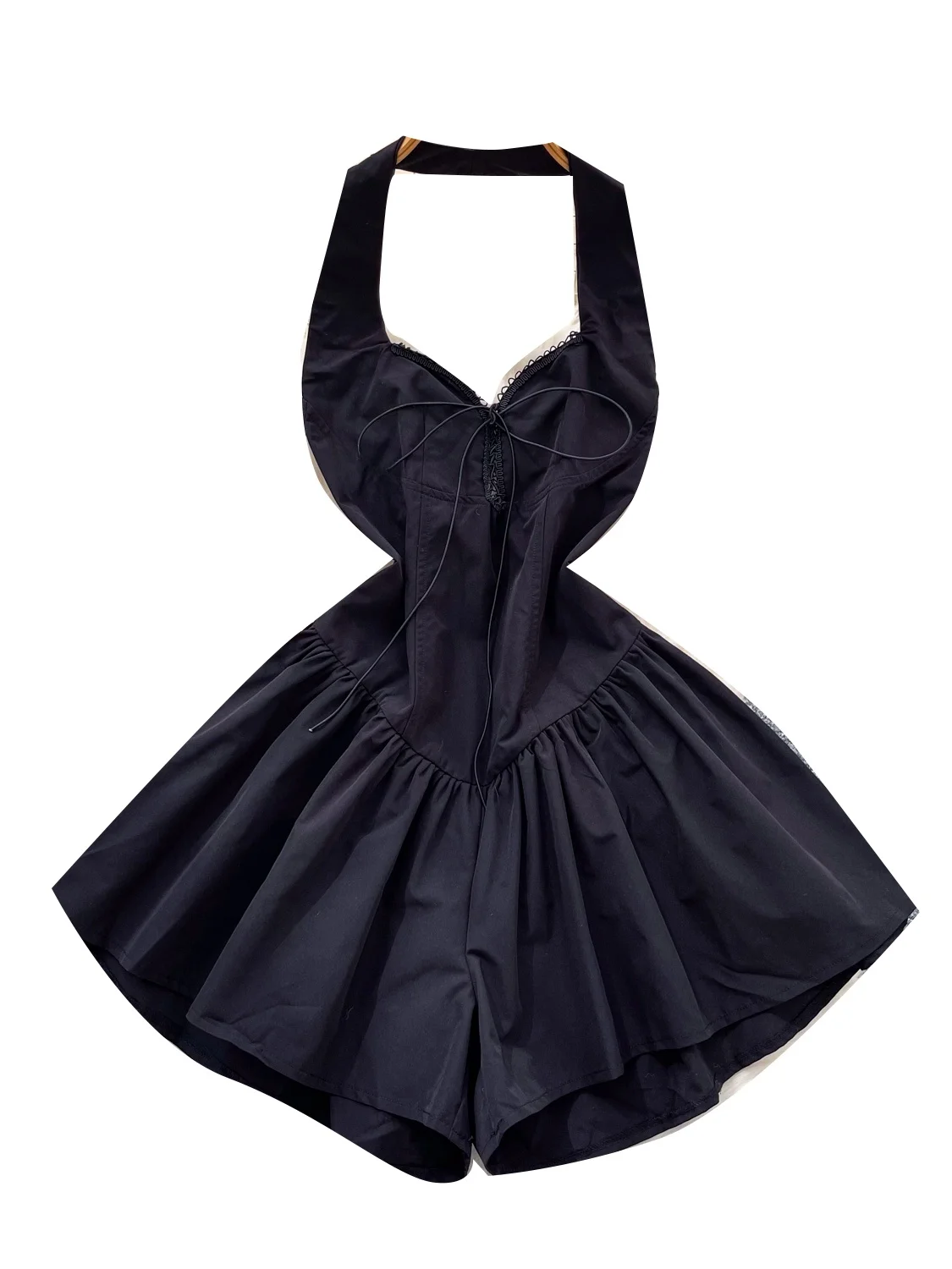 Sexy Pure Desire Strapl Bodysuit Women's Summer 2025 Ins Waist Slimming Svel Fluffy orts High Waist Polyester Fiber