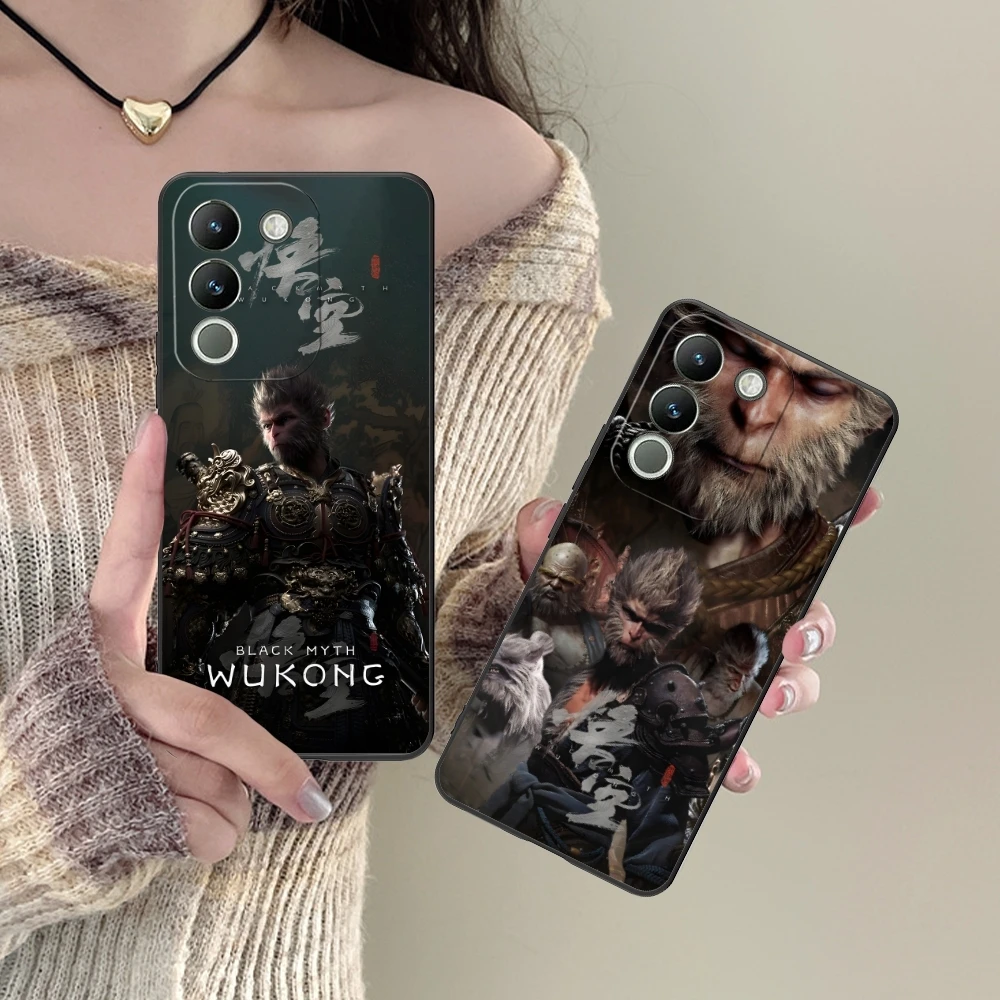 Black Myth Wukong Mobile Cell Phone Case for VIVO Y95 Y93 Y31 Y20 V19 V17 V15 Pro X60 NEX Black Soft Phone Cover Shell