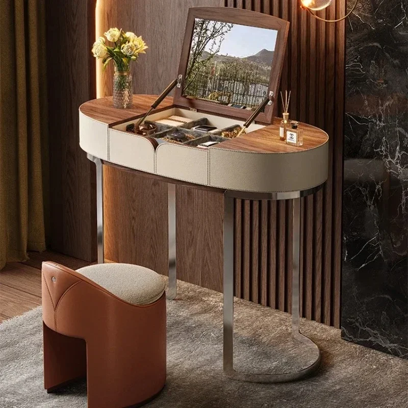 Light luxury makeup table bedroom small high-end clamshell storage cabinet simple and modern